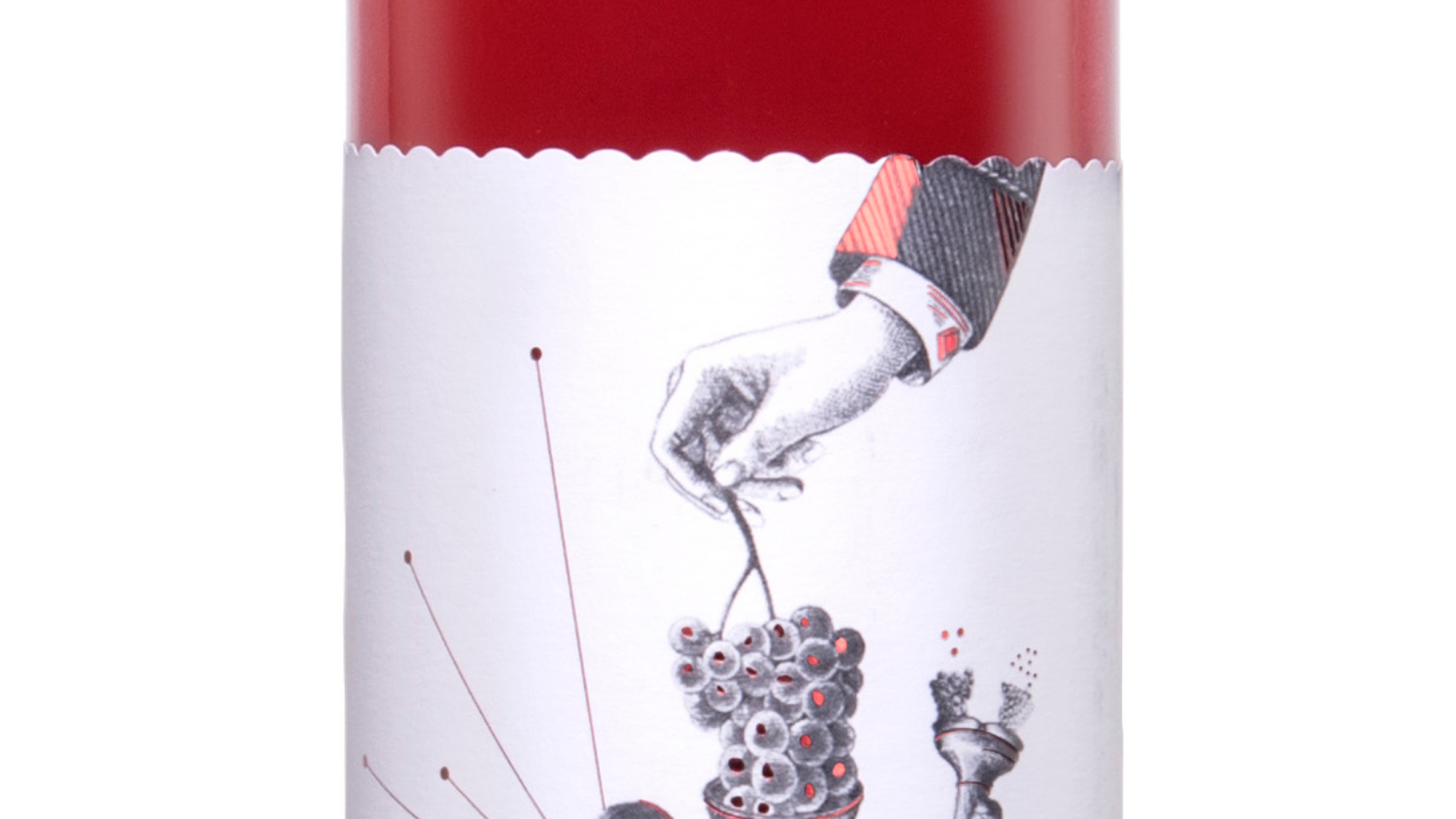 En copa.Color fresa de carga media alta y aspecto limpio y brillante.En nariz,es explosiva,compleja y limpia con mucha fruta roja,gominolas y ciertas notas florales rojas estan muy presentes con toques muy dulces.En boca,es amplio y carnoso con una entrada dulce y amarga con final largo y placentero dura en el tiempo. 13 grados