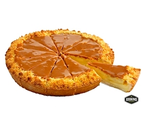 Tarta crumble de manzana y caramelo